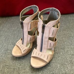 Beige Sandal Heels